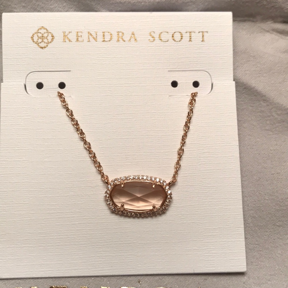 Rose gold pave Elisa necklace